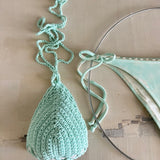 Bikini de ganchillo hecho a mano combinado con braguita de lycra de Maas Colors