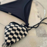 bikini de ganchillo hecho a mano con braguita de lycra de Maas Colors