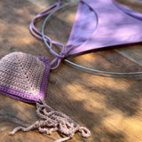 bikini de ganchillo hecho a mano con braguita de lycra de Maas Colors