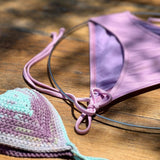 bikini de ganchillo hecho a mano con braguita de lycra de Maas Colors
