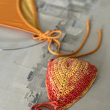 bikini de ganchillo hecho a mano con braguita de lycra de Maas Colors