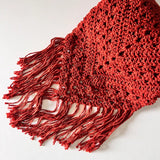 Chal de crochet de color caldera de lana vegana tejido a mano en Barcelona de Maas Colors