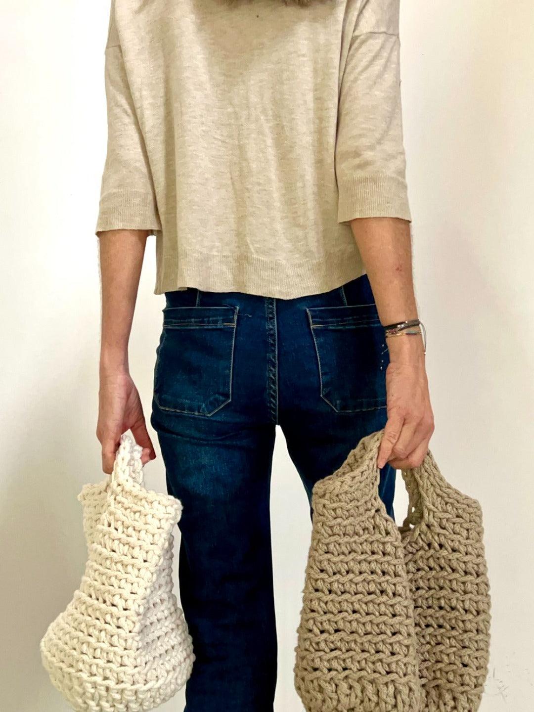Bolso de algodón tejido a mano en Barcelona de Maas Colors