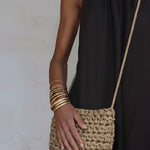 Mini bolso de cordón de raso tejido a mano en Barcelona de Maas Colors - Modelo. 