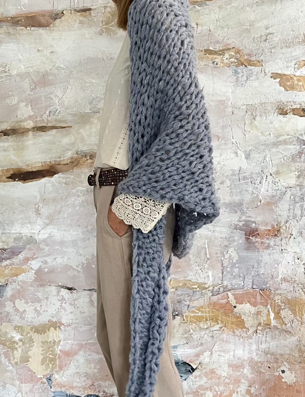 chales de mohair tejidos a mano en Barcelona de Maas Colors