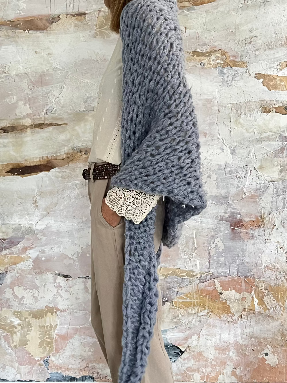 chales de mohair tejidos a mano en Barcelona de Maas Colors