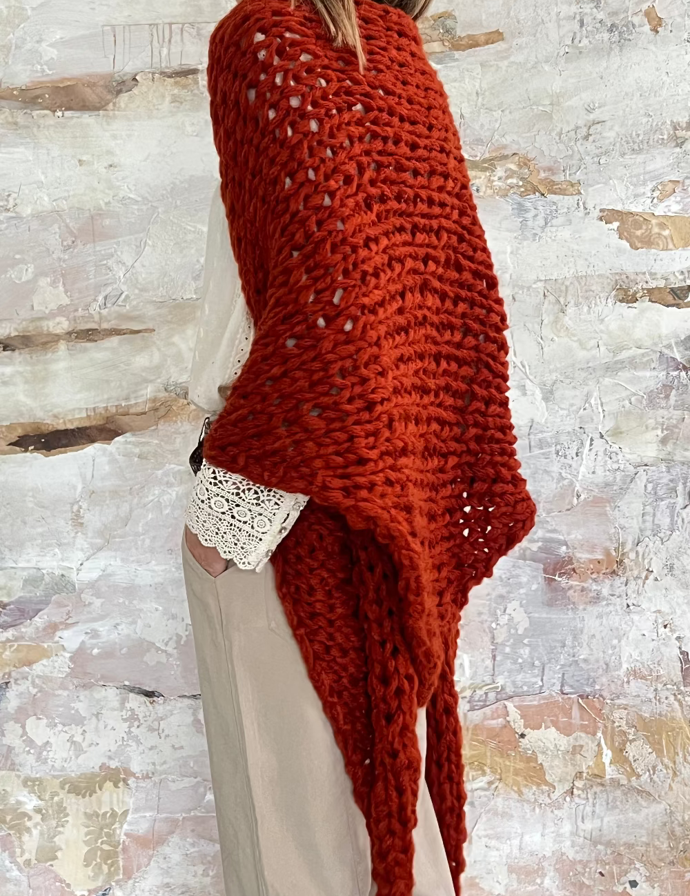 chales de mohair tejidos a mano en Barcelona de Maas Colors