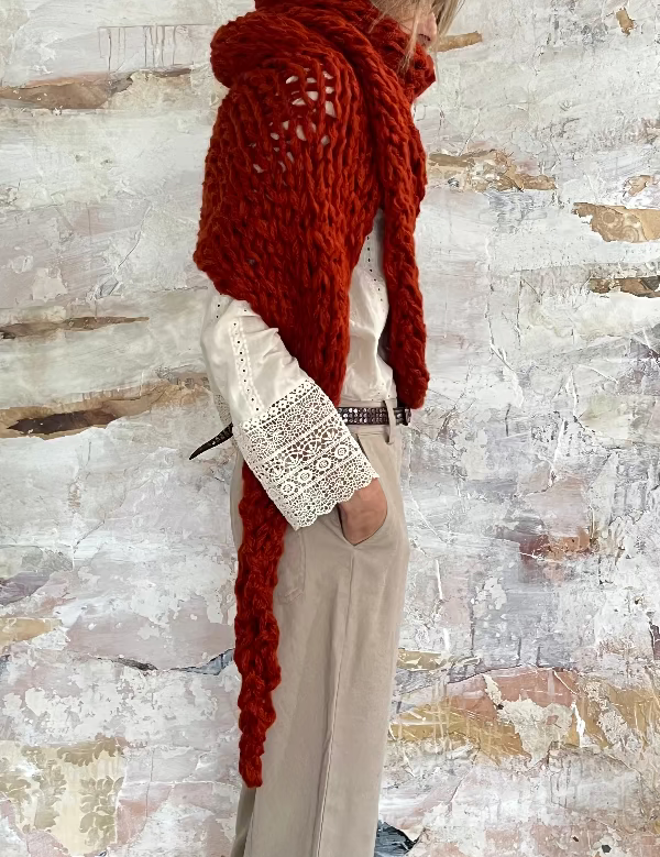 chales de mohair tejidos a mano en Barcelona de Maas Colors