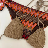 Bikini de algodón orgánico de ganchillo combinado con braguita de lycra de Maas Colors Vista Producto