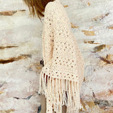 raw vegan wool shawl