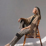 black organic cotton shawl