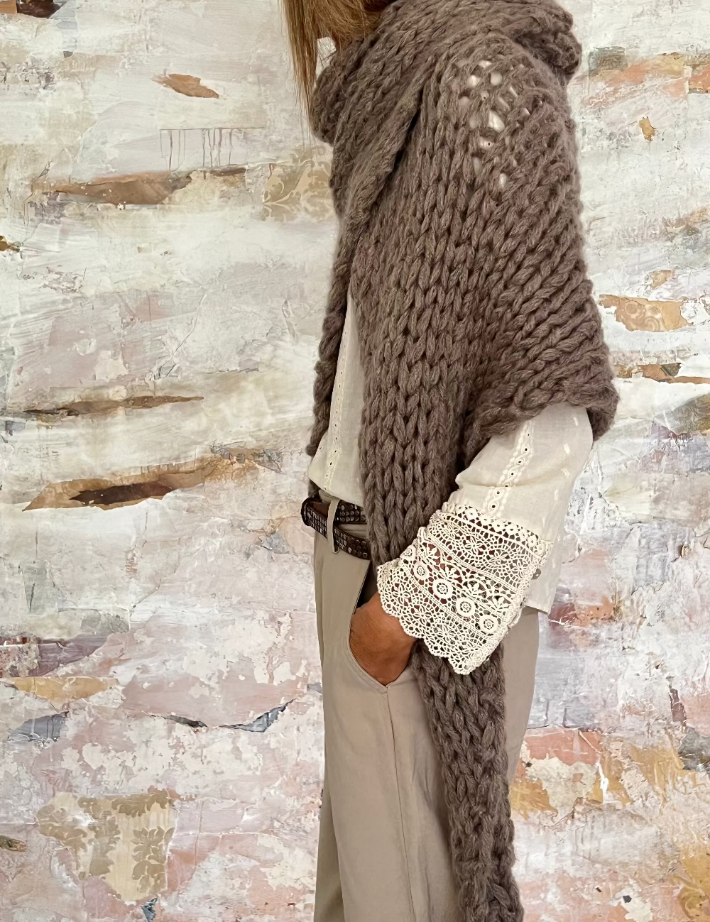 chales de mohair tejidos a mano en Barcelona de Maas Colors